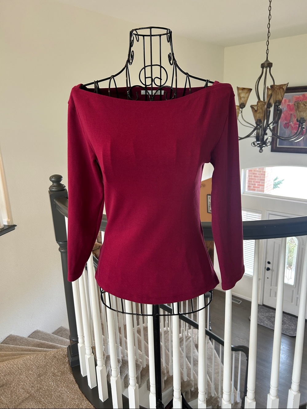 Zara Strawberry Boatneck Tee Shirt